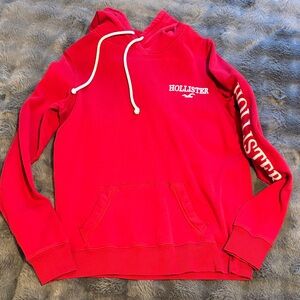 Hollister hoodie womens size small red spell out